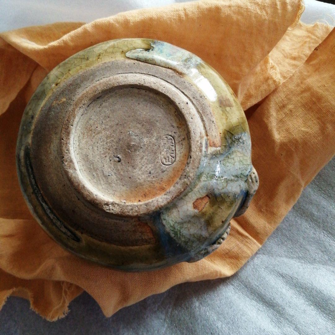 瀬戸焼　加藤春岱　宝袋形建水　12cm　江戸後期〜明治期