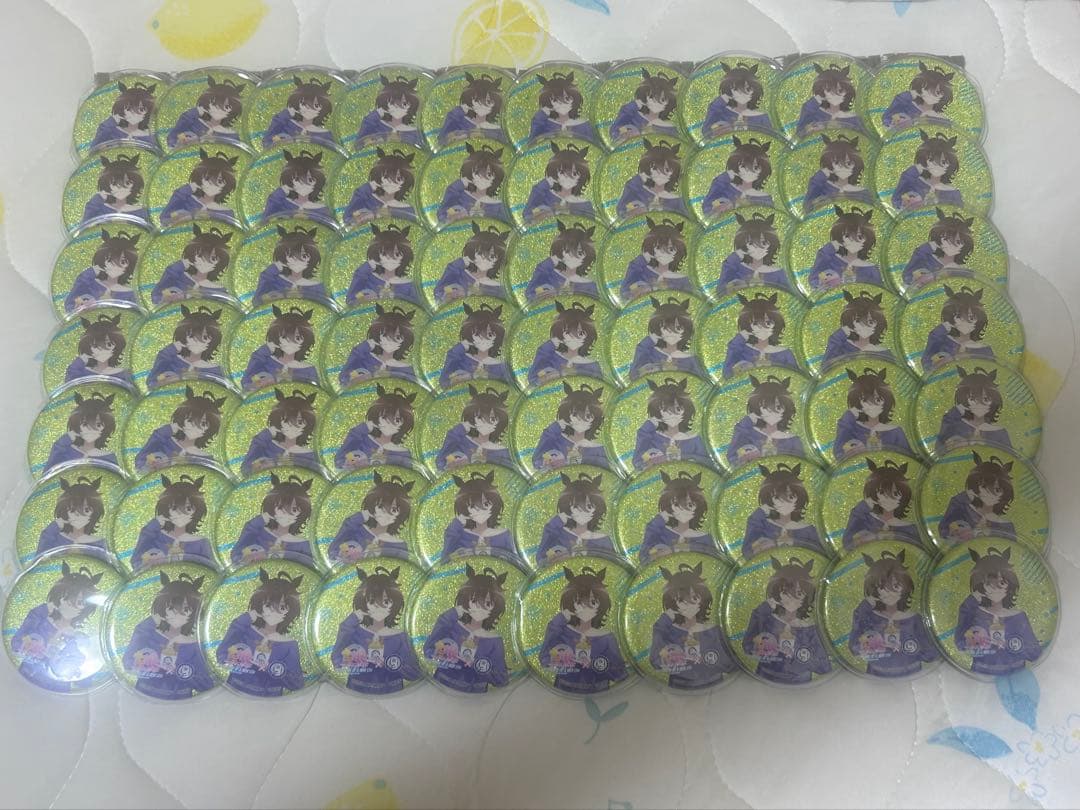 アグネスタキオン ロールアイス グリッター缶バッジ 70個 まとめ売り