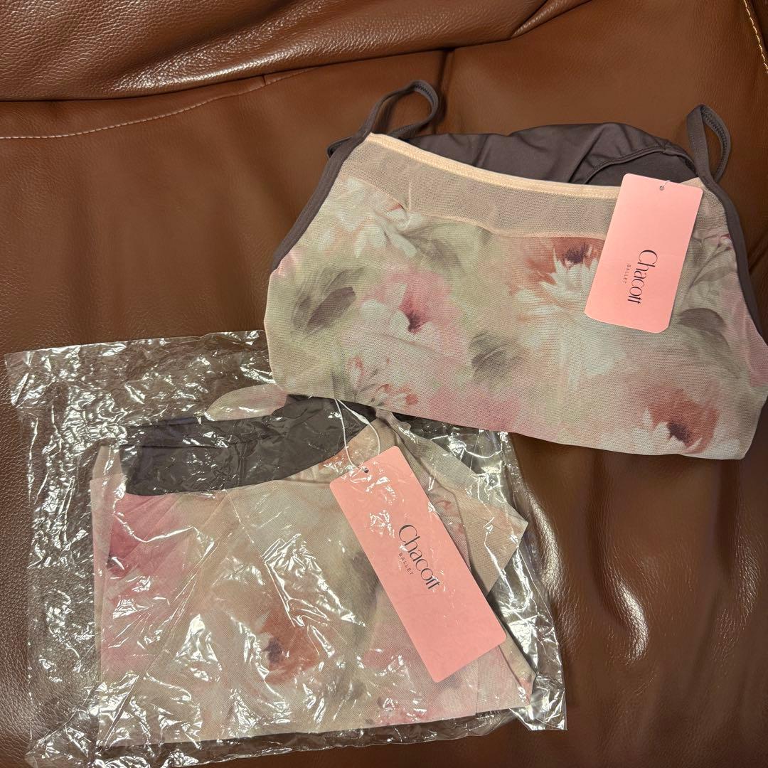 SALE 新品 Chacott レオタード ＆ スカート セット ブラウン