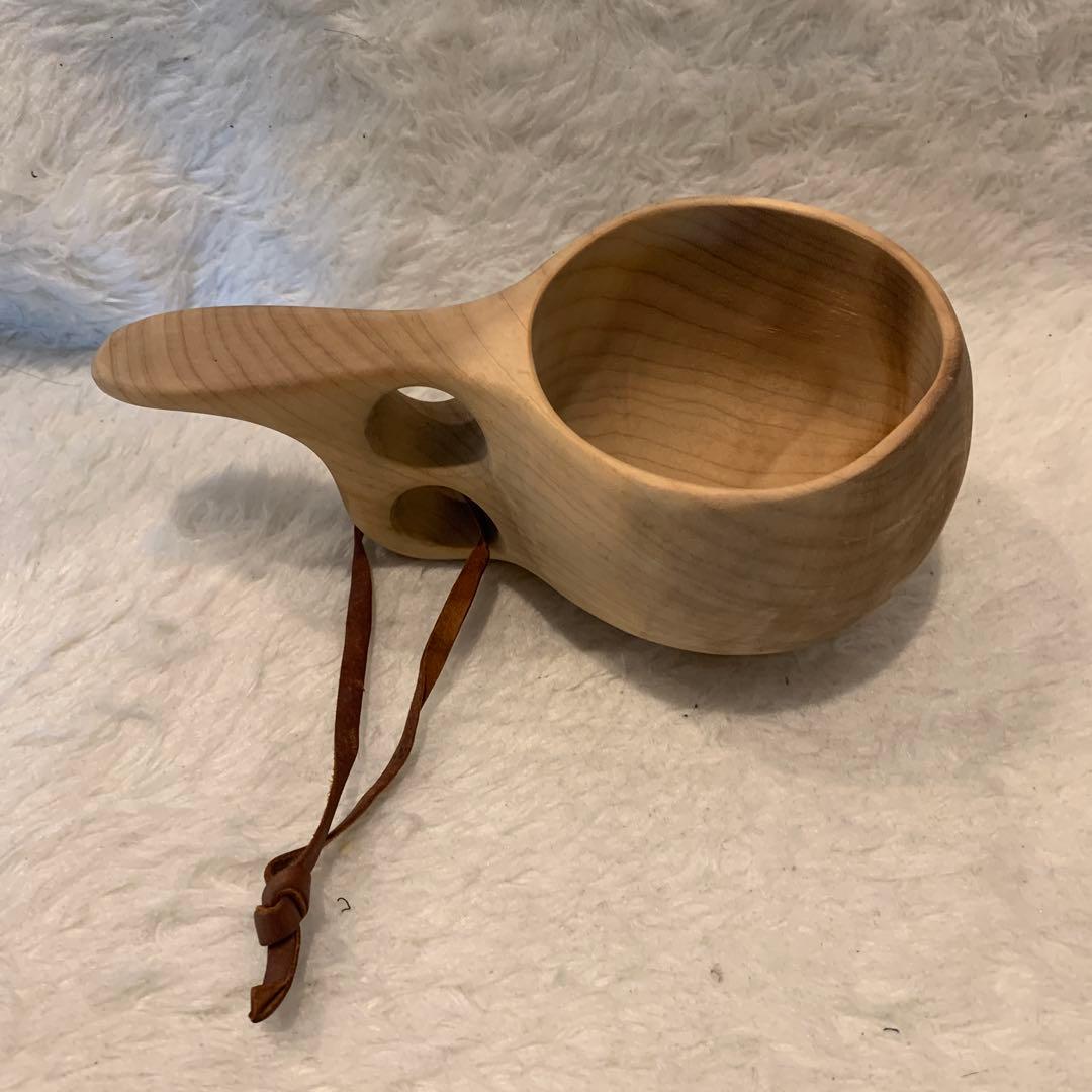 フィンランド製 白樺 の ククサ 木製マグカップ 2個セット