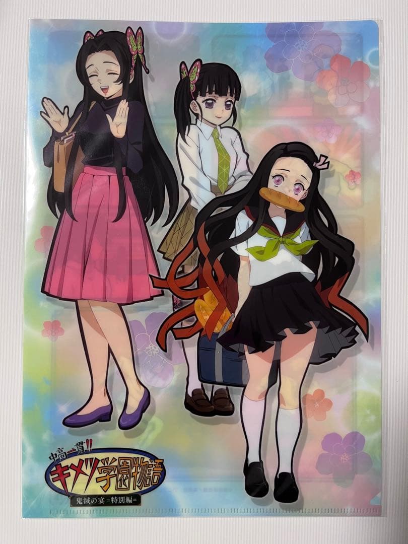 鬼滅の刃　クリアファイル　キメツ学園　胡蝶カナエ　栗花落カナヲ　禰豆子　冨岡義勇