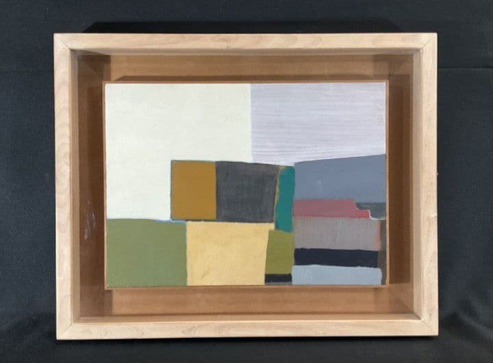 ミニマルアート·レクタンブル絵画 F6号額付作者不詳