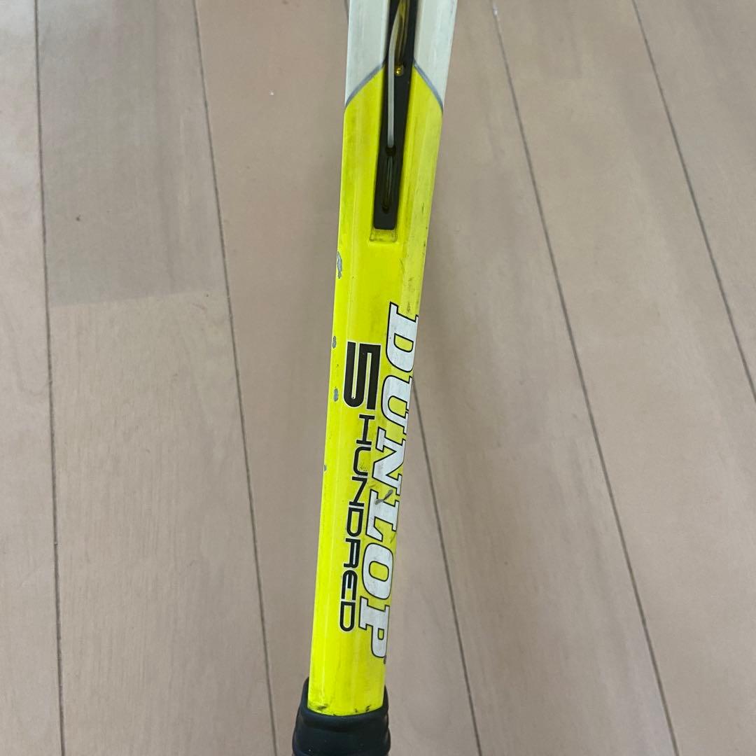 【安心メルカリ便】ラケット2本　ダンロップ　黄色　カバー付き