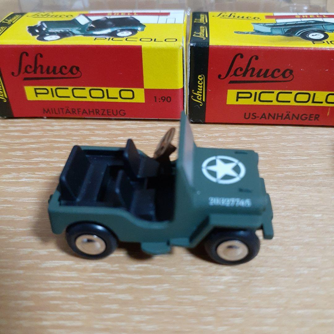 ミニカー SCHUCO PICCOLO Willy's Jeep mit Anhanger