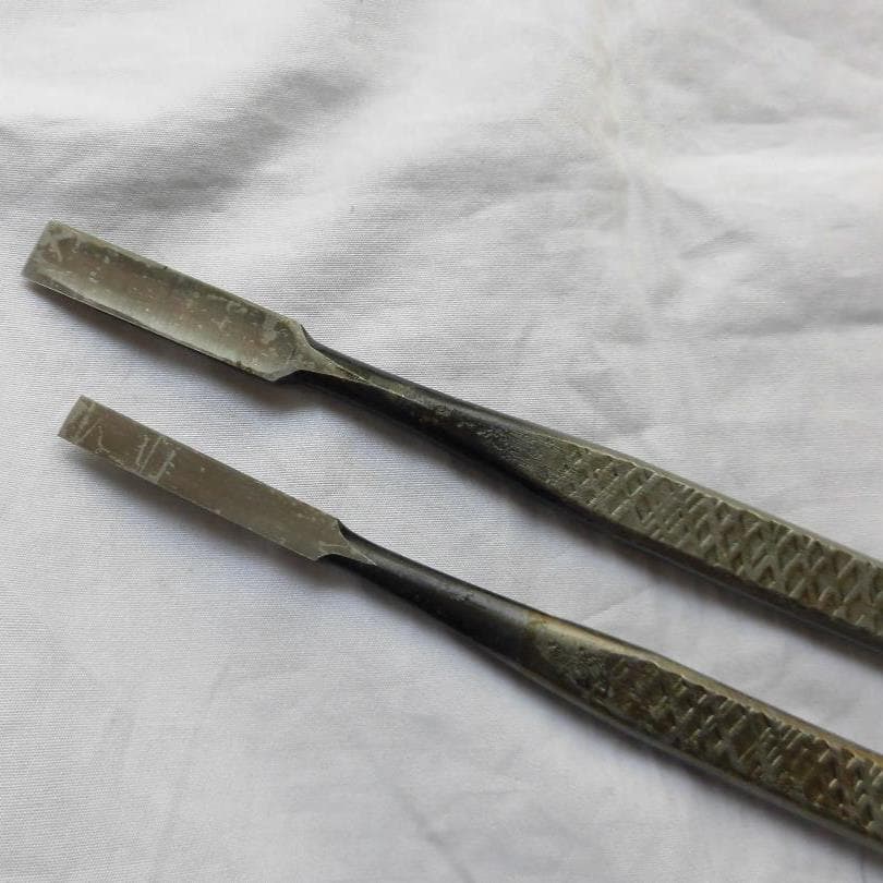 特上共柄　盆栽用彫刻刀　　平刃２本セット