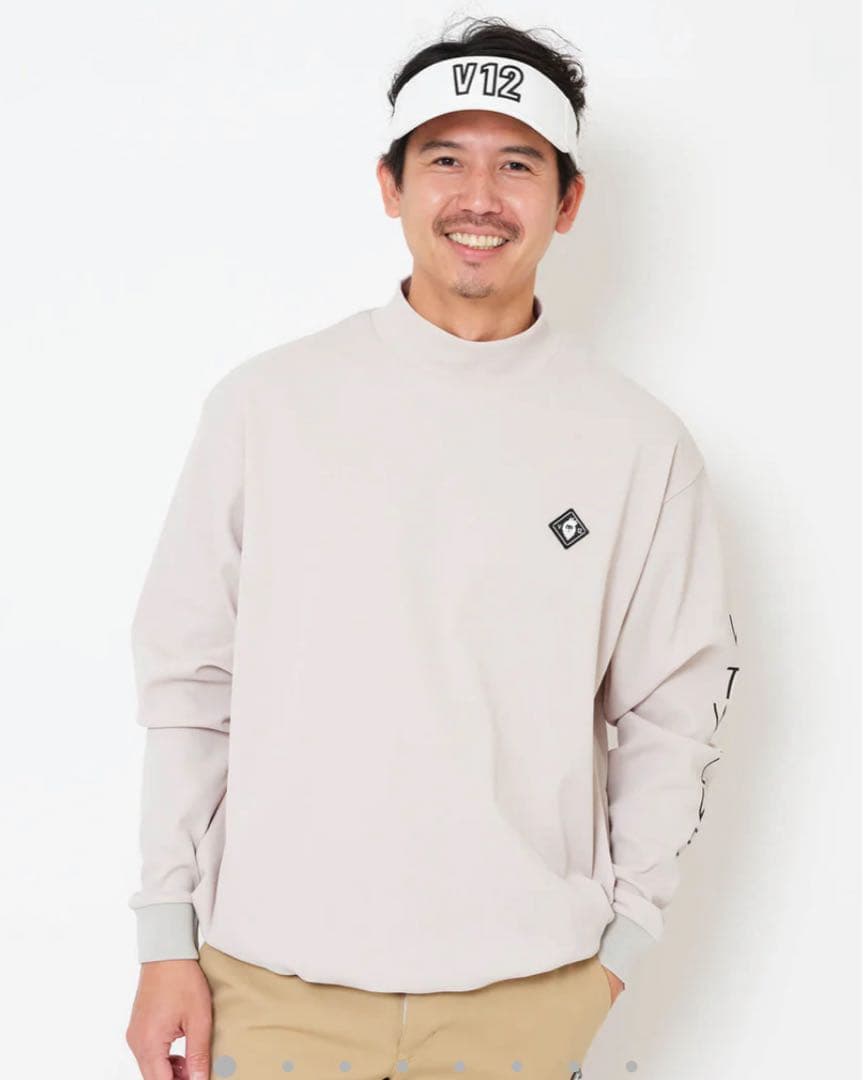 v12 モックネックシャツ　サイズL 2025秋冬モデル