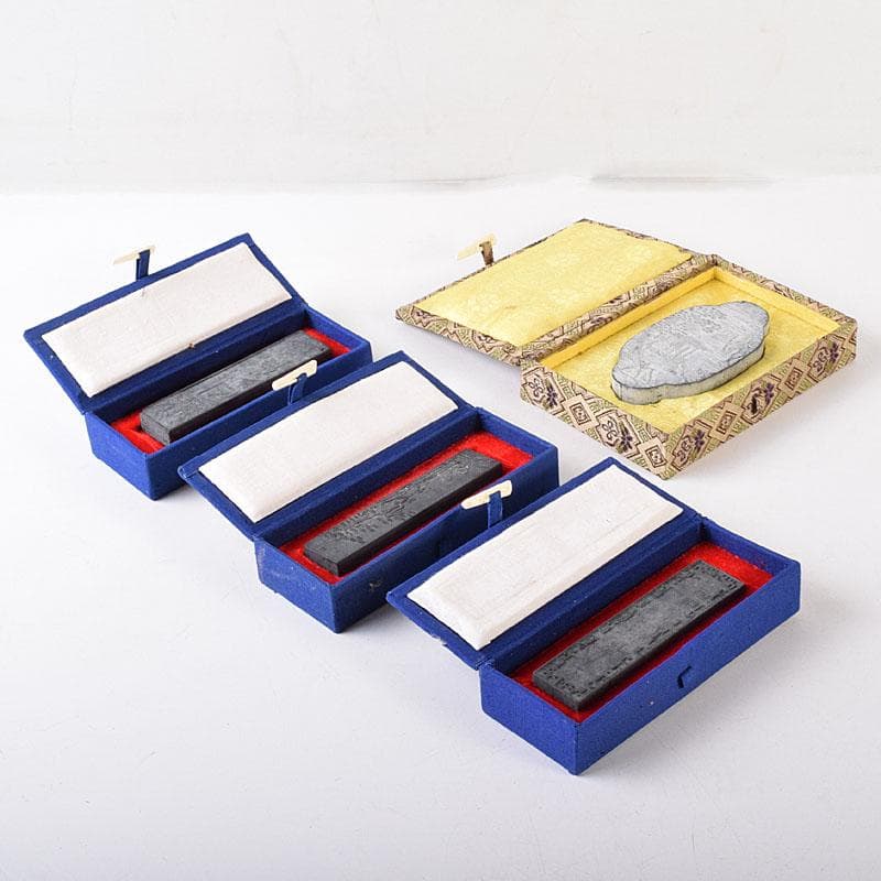 中国　書道具　徽州休城胡開文製　敬勝斎蔵墨など　古墨　徽墨　4点　V　R8051