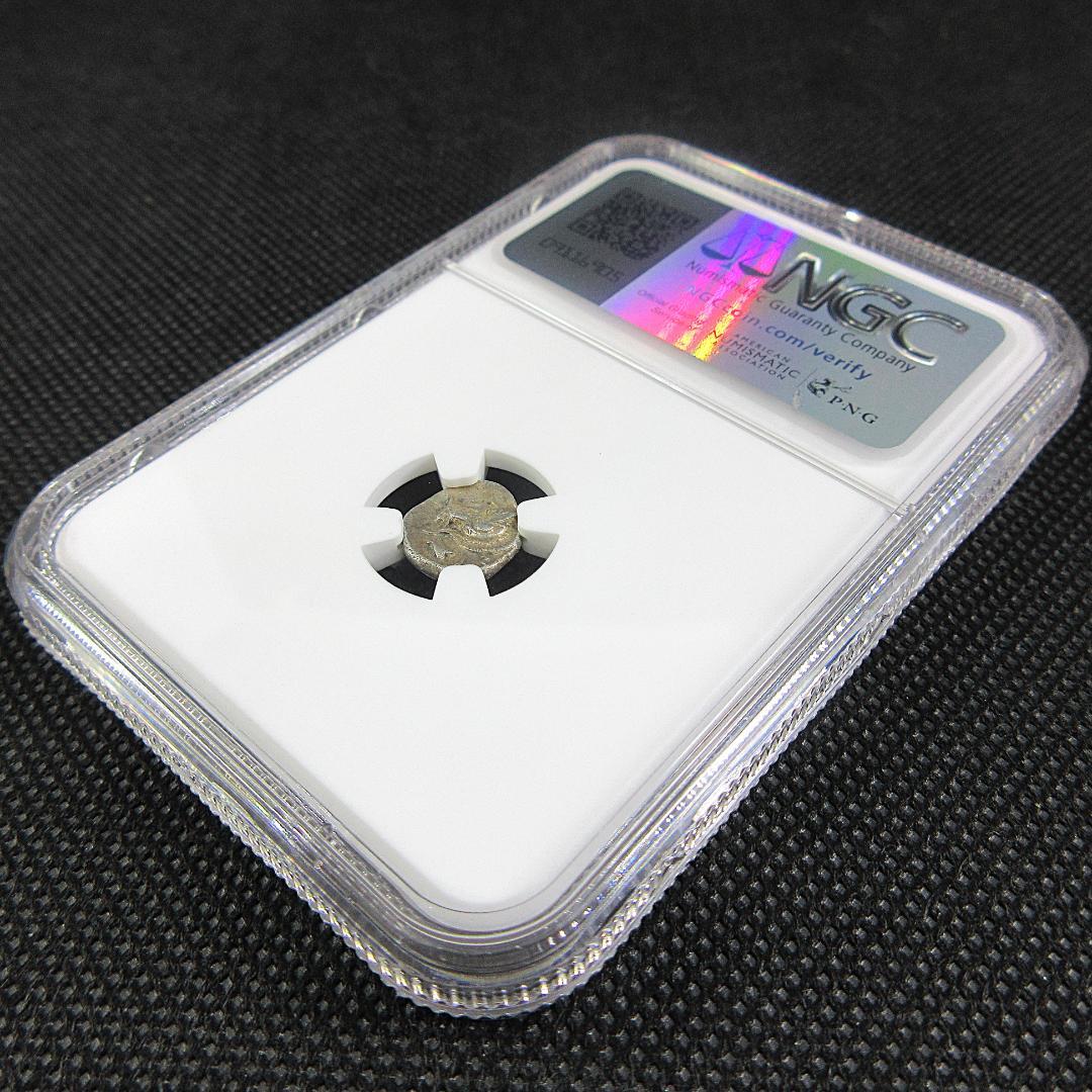 紀元前４世紀 古代ギリシャ ピシディア オボル銀貨 NGC アンティーク 