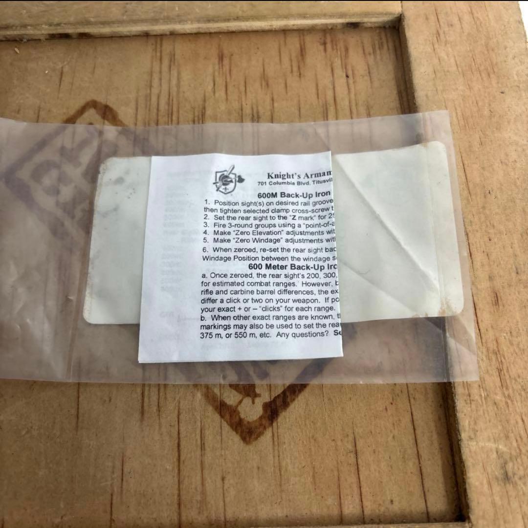 未使用品　米軍　実物　KNIGHTS REAR SIGHT 600 METER⑤