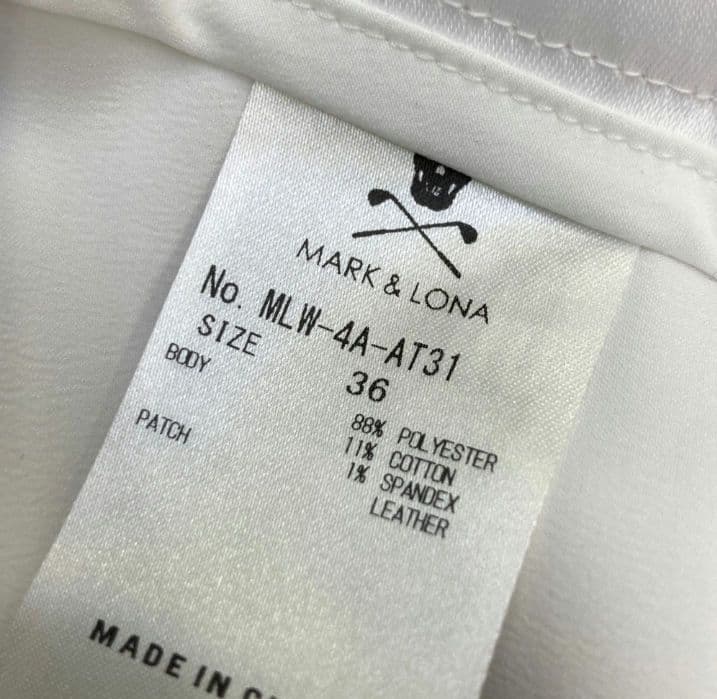 MARK & LONAマークアンドロナ　 レディースパンツ ホワイト裾ジッパー