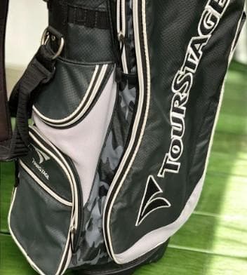送料無料/超美品TOURSTAGE キャディバッグ ブラック/カモフラージュ