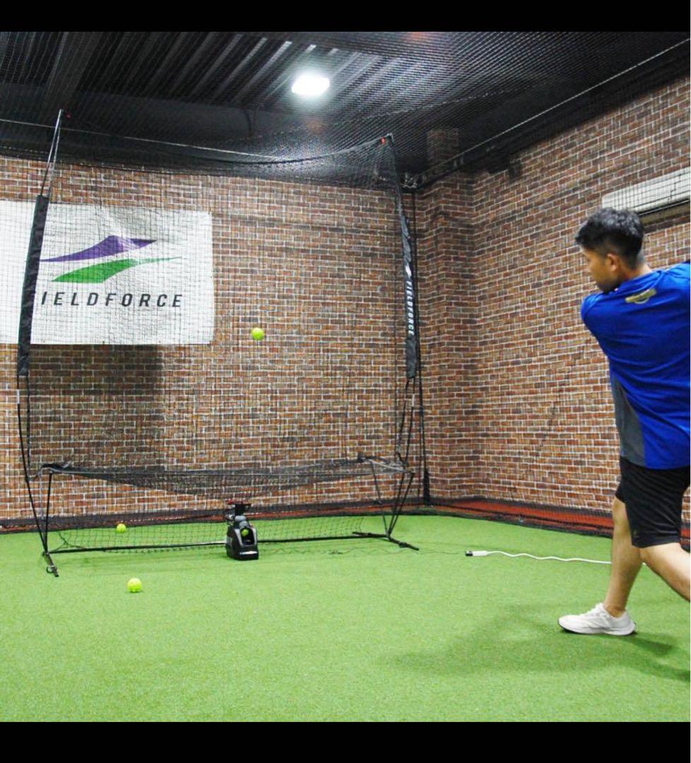 【未使用】フィールドフォース オートリターンネット 3m×2.4mトスマシン付き