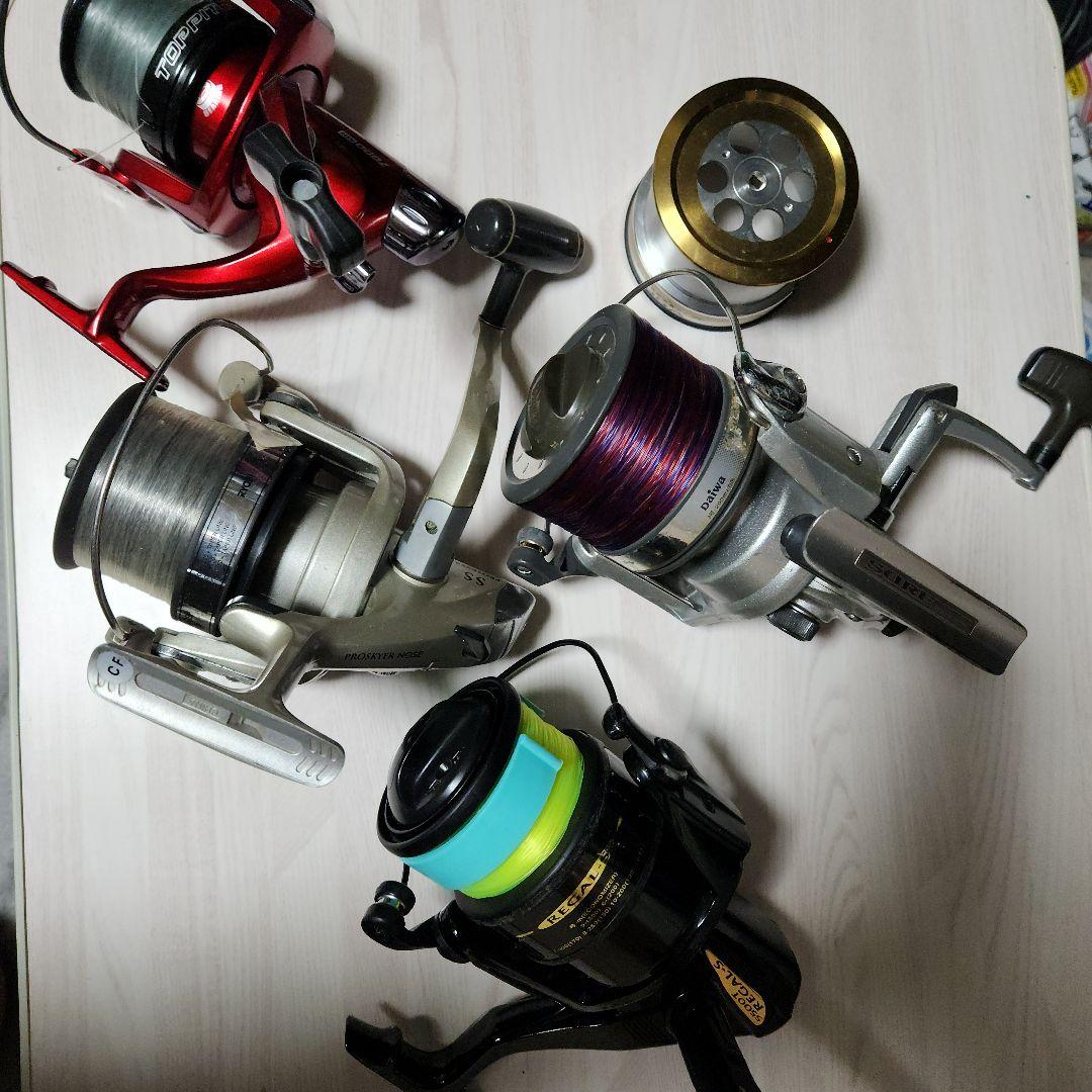 投げ釣り用スピニングリール 8台セット