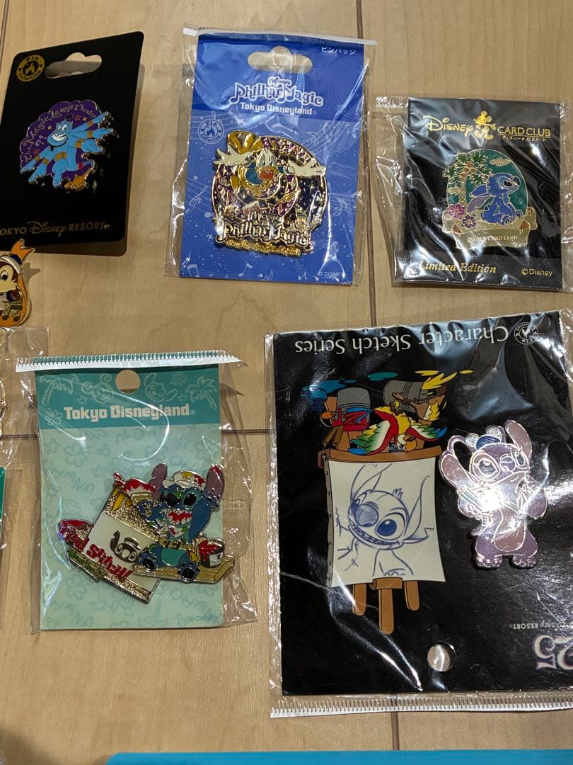 Disney ビンバッジ　スティッチ　ズートピア　ミッキー　アラジン　まとめ売り