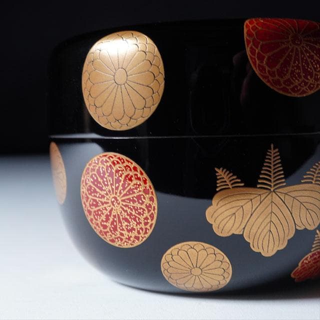 川端近左　高台寺蒔絵平棗　共箱　茶道具　茶器　薄茶　菊桐