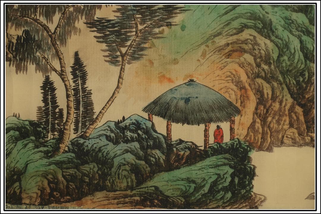 骨董市仕入れ品　中国明時代の掛軸　激安骨董品　肉筆保証 BD437A8-2