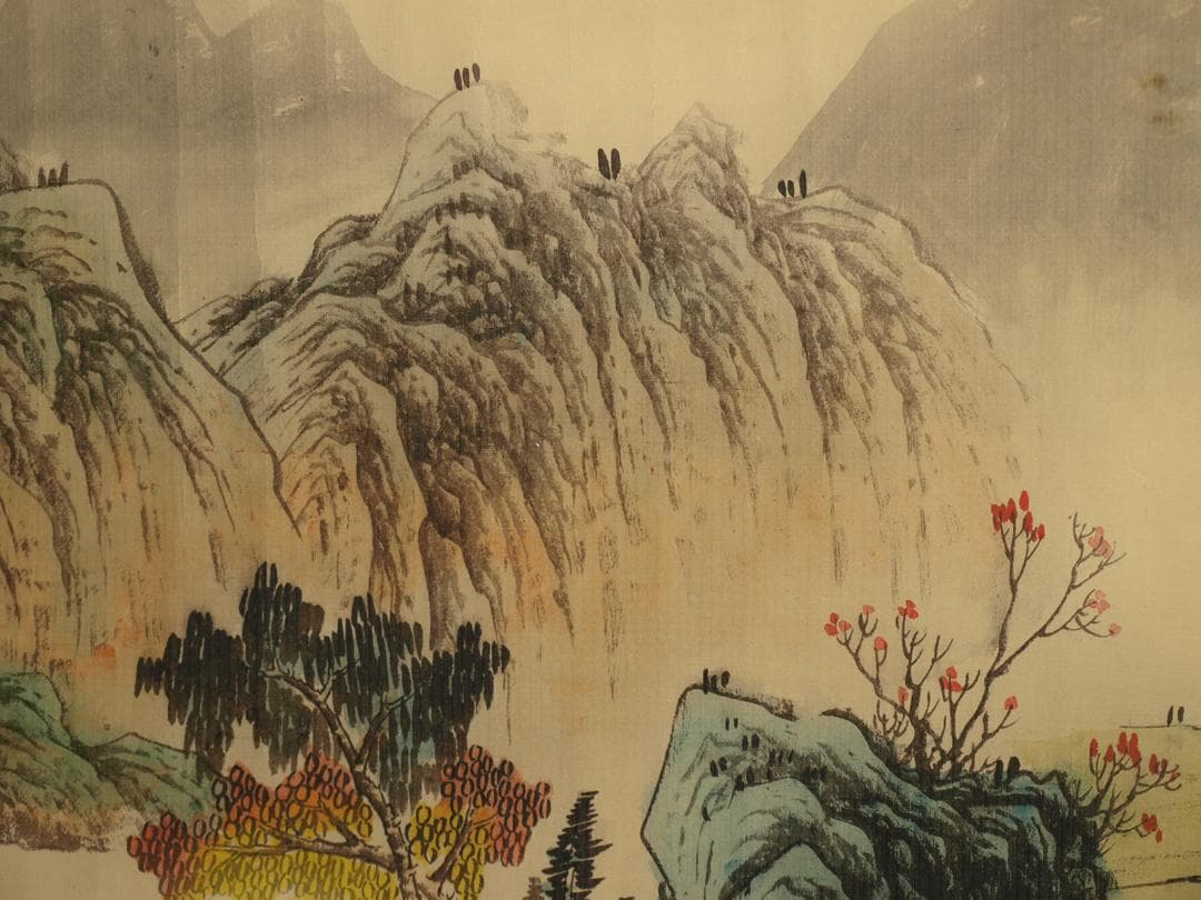 骨董市仕入れ品　中国明時代の掛軸　激安骨董品　肉筆保証 BD437A8-2