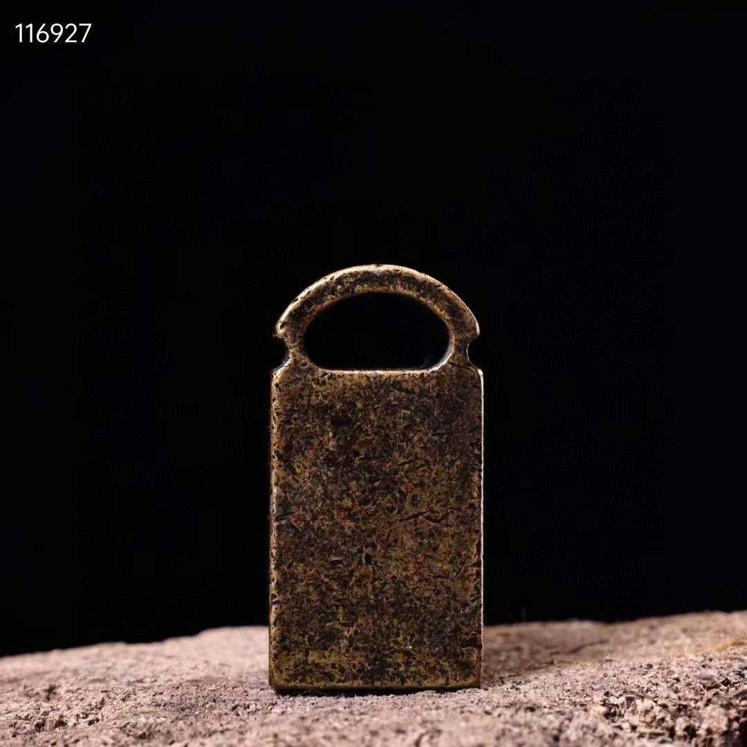 中国古美術・古い純銅の印鉴・細密彫・案頭・置物・文房具・古銅製