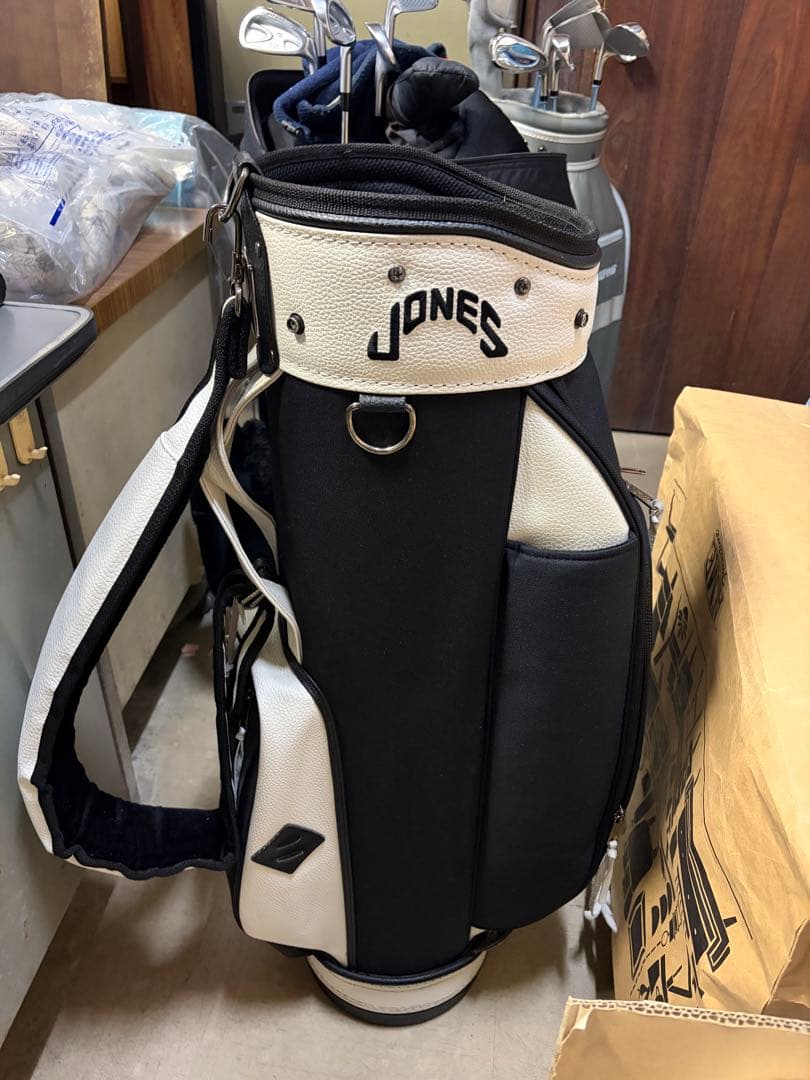 美品　JONES RIDER ゴルフバッグ ブラック/ホワイト