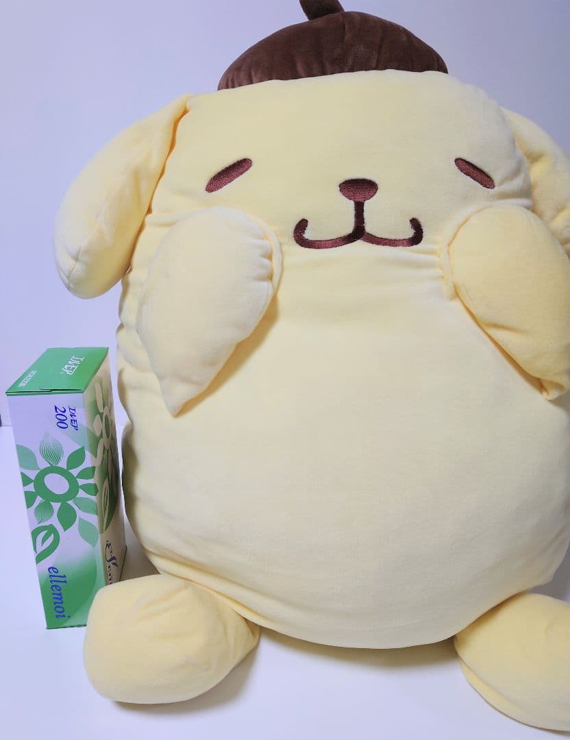 特大　ポムポムプリン　ほっぺぎゅームニュムニュ　BIG　ぬいぐるみ
