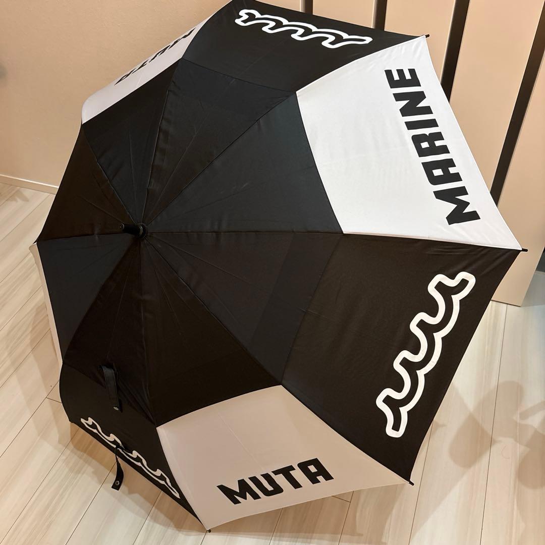 なお　MUTA 日雨兼用傘（日傘、雨傘） ブラック/ホワイト