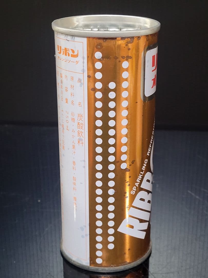 当時物 リボンオレンジ レモンスカッシュ スプライト空き缶 昭和レトロ