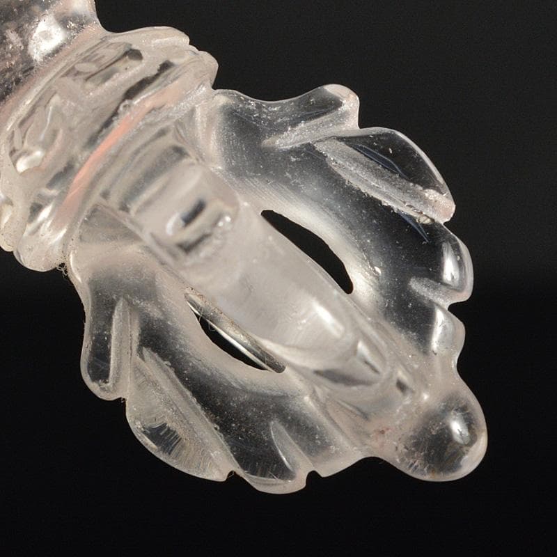 天然石　水晶彫刻　金剛杵　五独鈷　V　6308