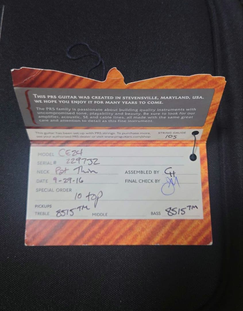 ギター Paul Reed Smith PRS CE24 10top