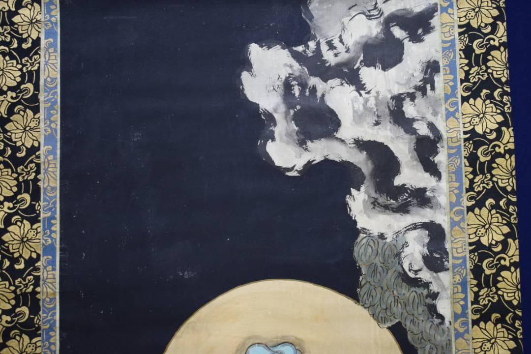 不詳/作者不明/古画/観音像図/龍図/布袋屋掛軸HG-134