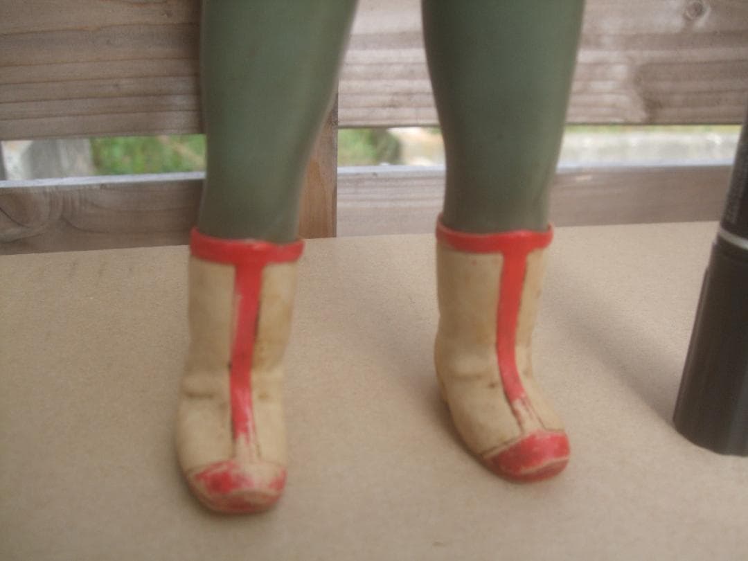 当時物★TBS・旧バンダイ・シルバー仮面★面取り・ソフビ・25㎝