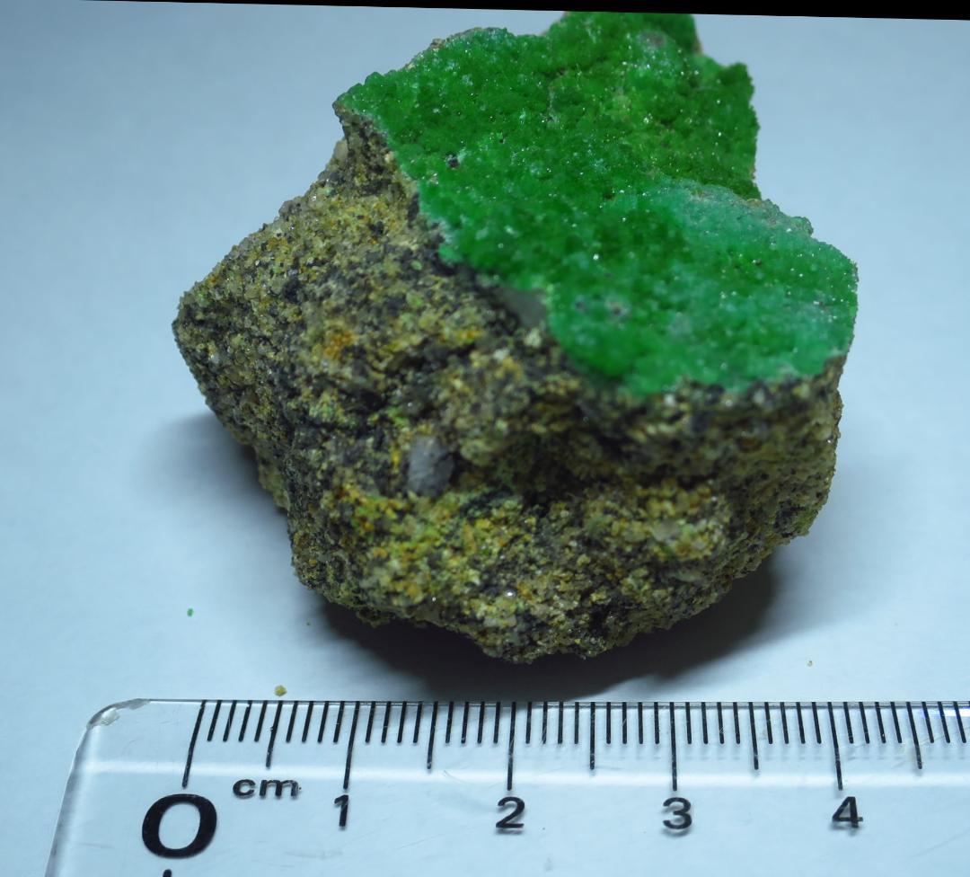 緑鉛鉱 　パイロモルファイト ドイツ産　母岩付き　 鉱物標本