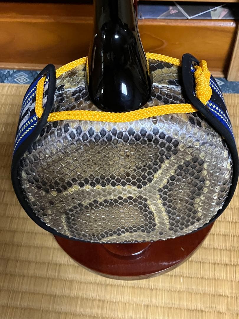 沖縄三線高級八重山黒木ウズラ➖与那城型本皮一枚張りスンチ塗り期間限定出品