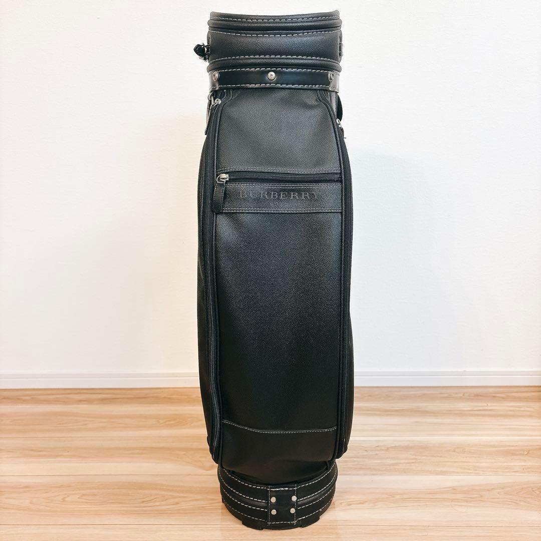 ✨送料無料✨ バーバリー ゴルフ キャディバッグ ゴルフバッグ レザー ブラック