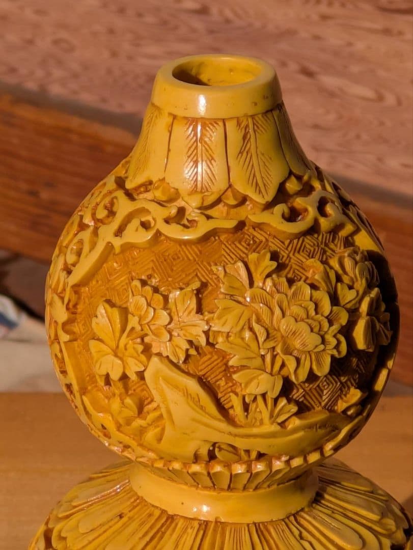 中国 伝統工芸品　一輪挿し？ひょうたん型装飾品　長期保存品