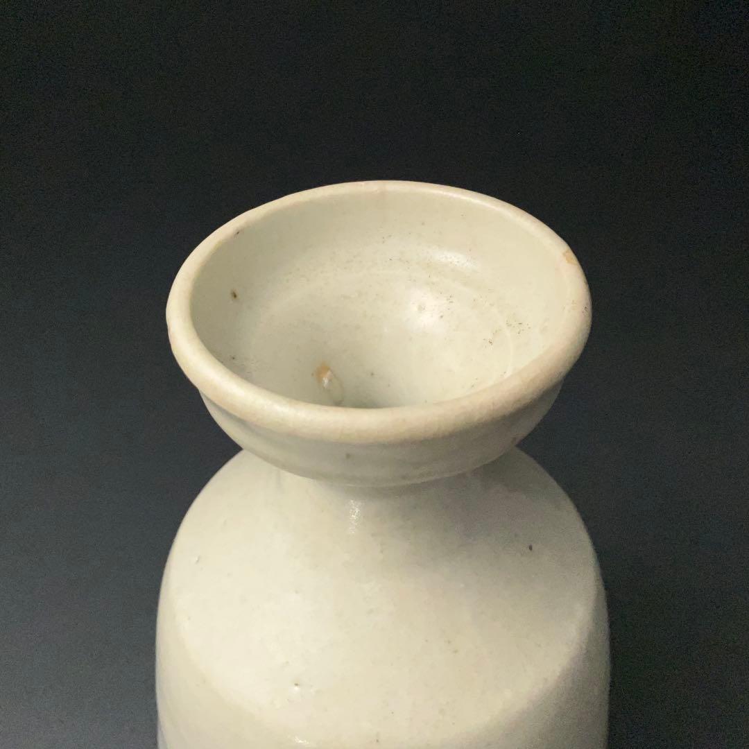 朝鮮美術　李朝　白磁徳利　骨董　R1406ダC