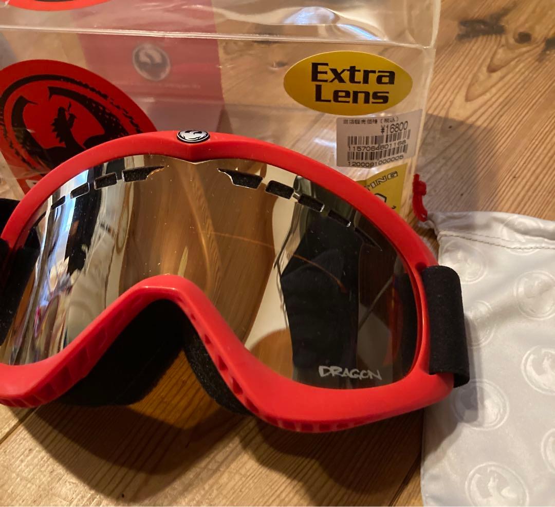 新品希少　DRAGON DX ゴーグル ホワイト エクストラレンズ付き