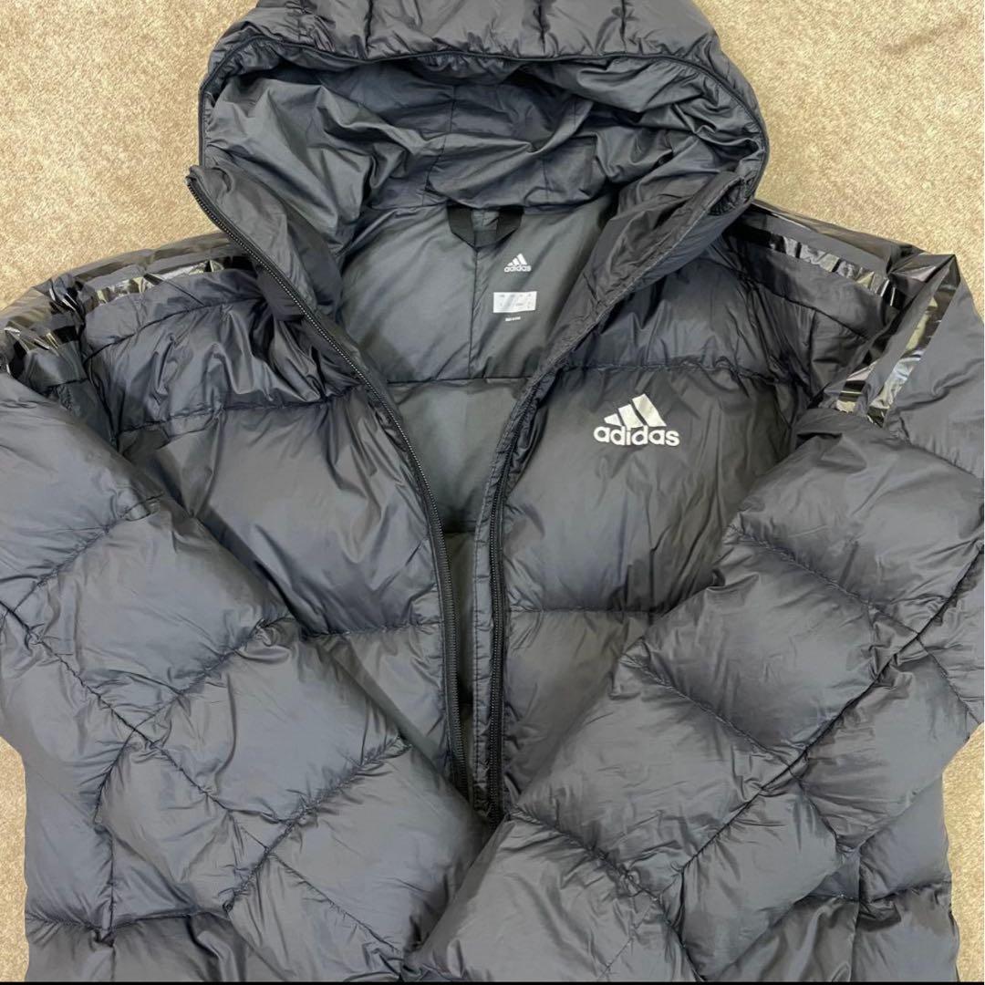 極美品　アディダス ロングダウンフェザーコート　ベンチコート　フィールドコート