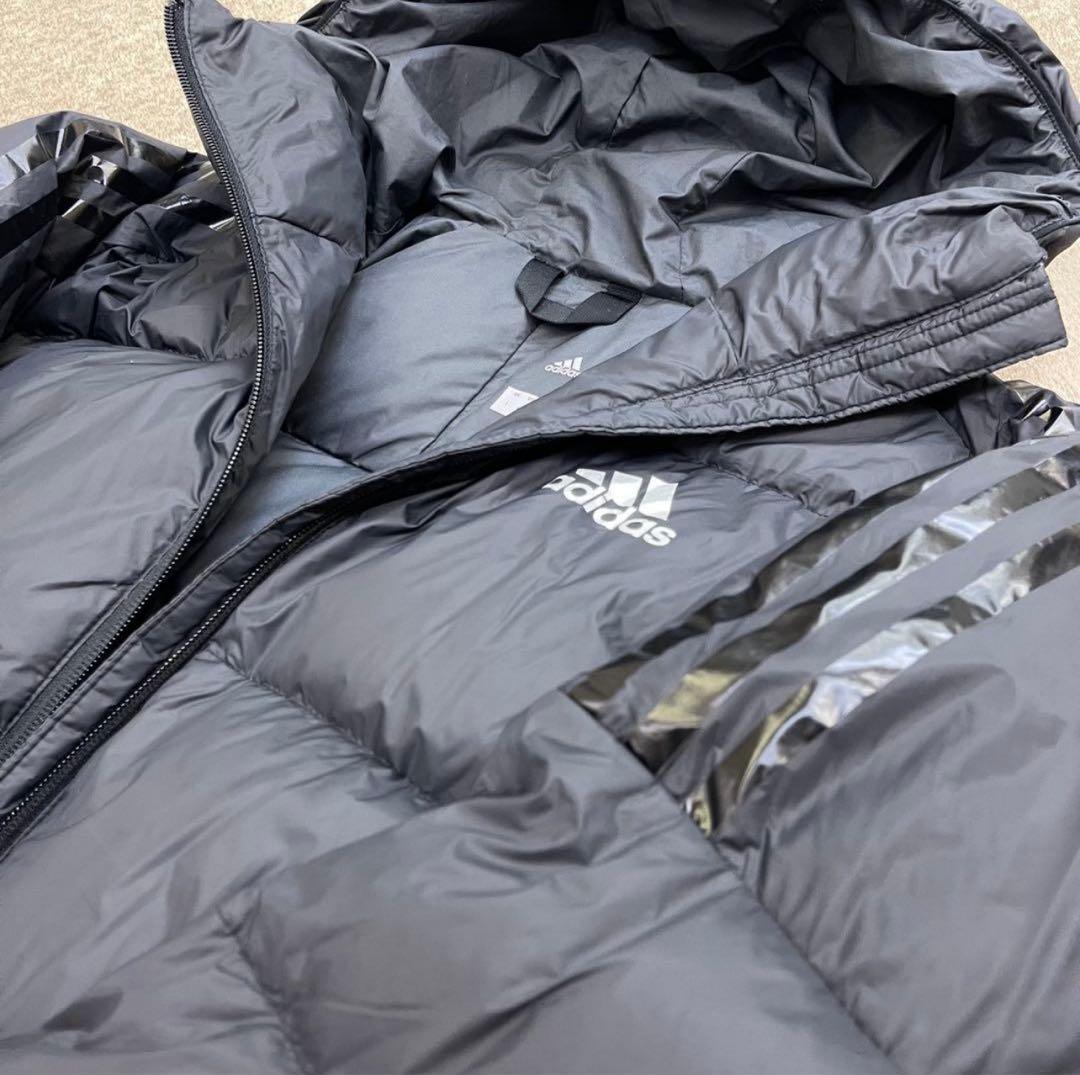 極美品　アディダス ロングダウンフェザーコート　ベンチコート　フィールドコート