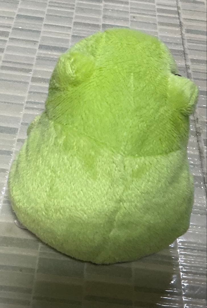 【生産終了品】モンスイユ　カエルのボーノ　ぬいぐるみ　初期　旧タイプ　黄緑色