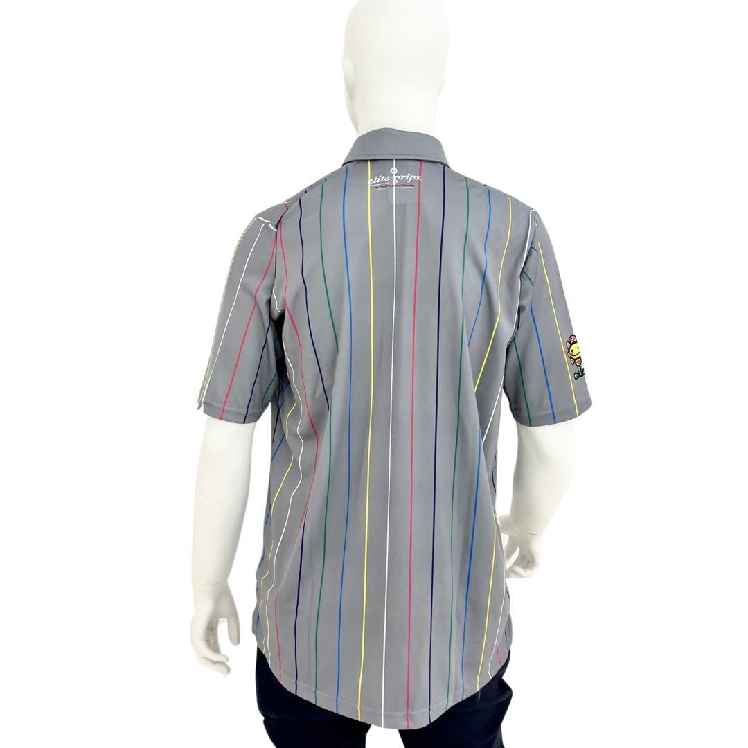 エリートグリップ　ラフウォーター　ポロシャツ　ハッピー6柄　グレー　LLサイズ