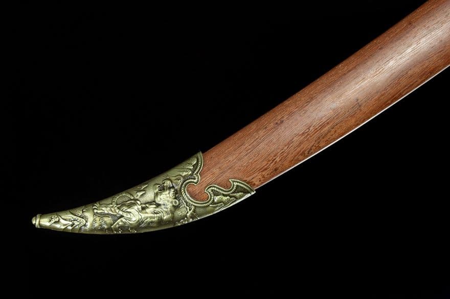 龍虎蒙古刀  古兵器   武具　刀装具　日本刀　模造刀   居合刀
