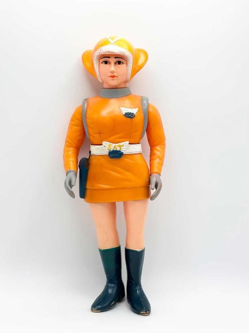 トリプルファイター　SAT女性隊員 ソフビ ブルマァク 当時物 昭和レトロ