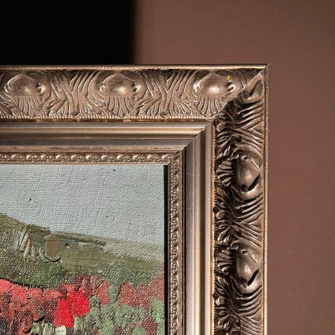 ★真作★ 文勝(ウンシュン) 無題 油絵 額付き 貴重作品