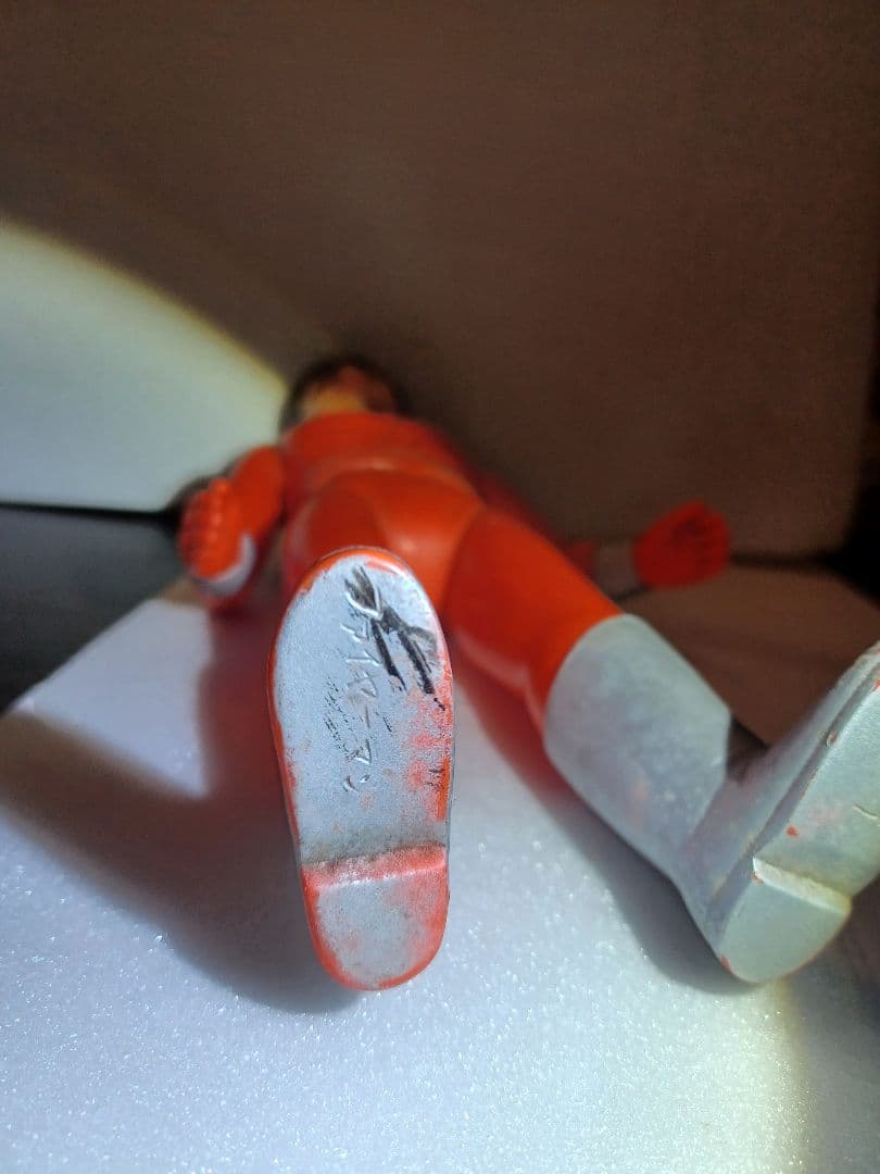 (昭和購入物)ファイヤーマン（約27㎝）面なし　ソフビ