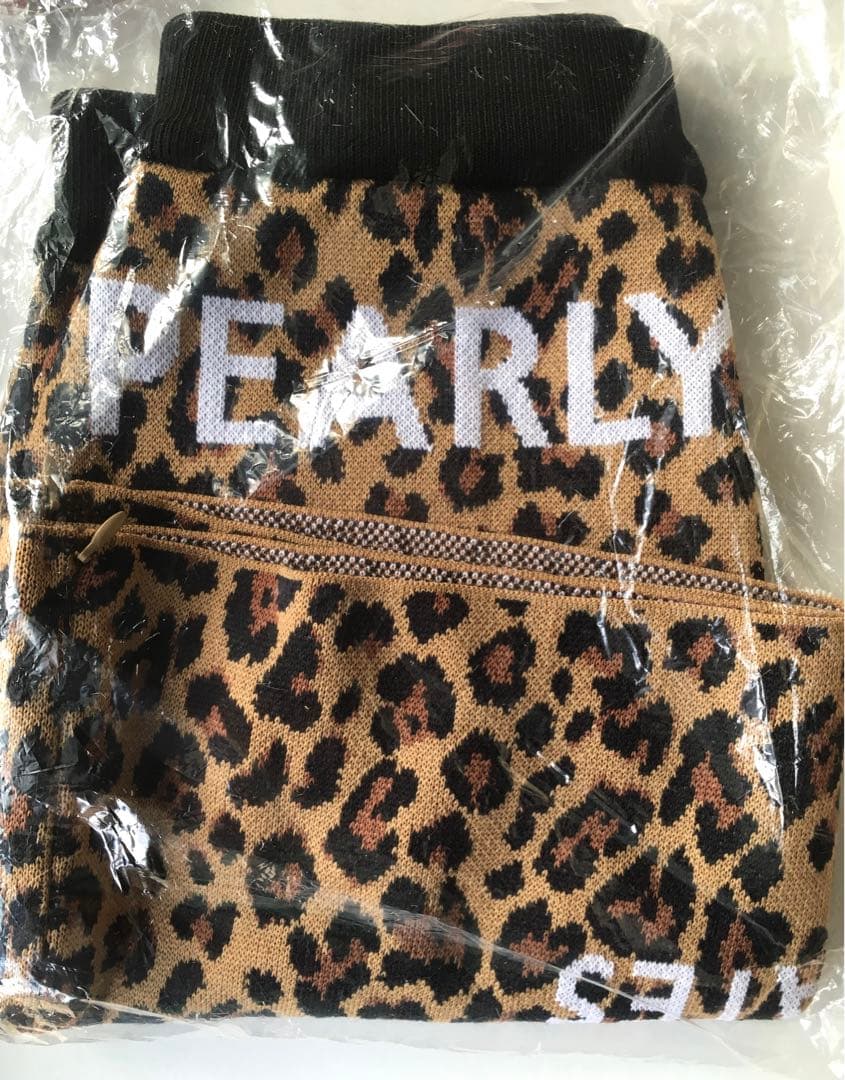 【PEARLY GATES】秋冬 レオパード柄 ニット ストレッチスカート1番M