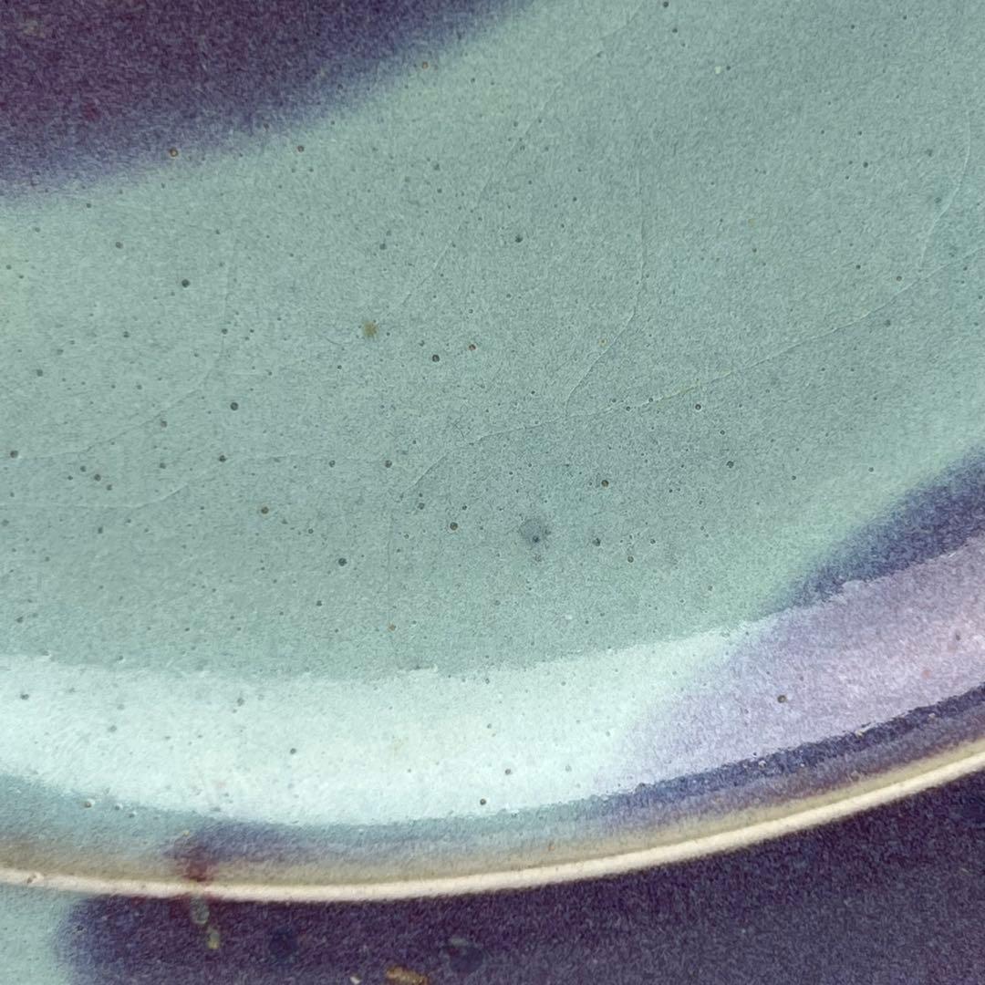 優美 鈞窯 天藍釉紫斑大盤 北宋至金 桐箱付 中国美術 古玩