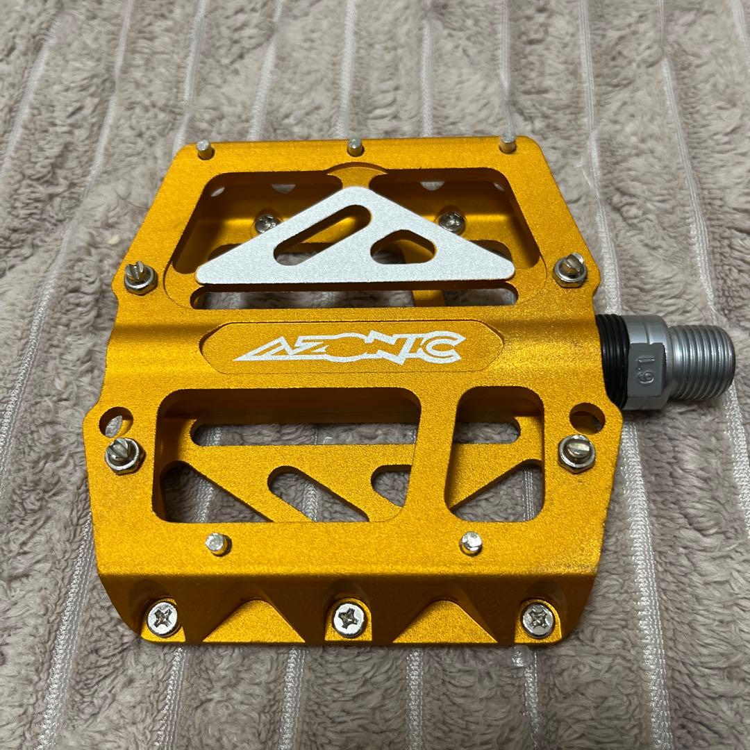AZONIC フラット ペダル OLD MTB ブルーラグ