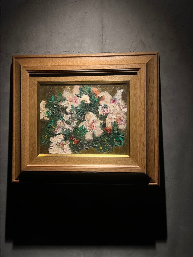 他の人発送×肉筆油彩画　【百合】