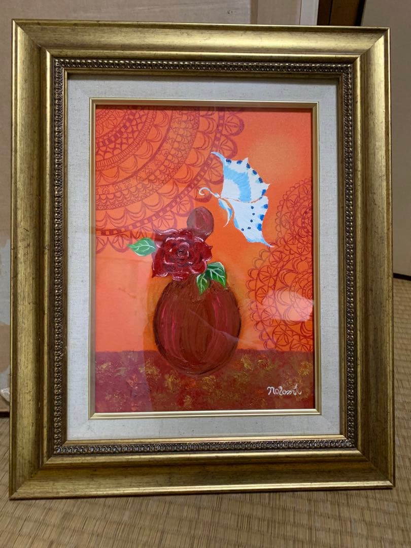 ≪国美協≫橋本のぞみ、『バラ』、油彩画