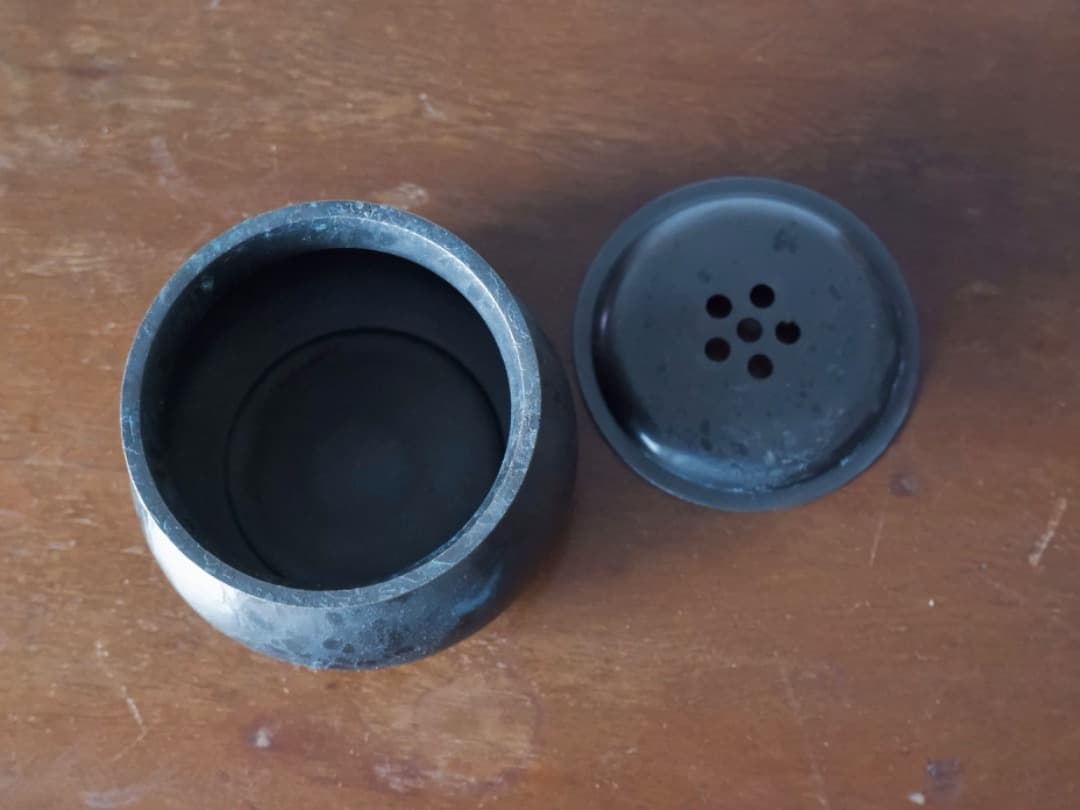 高岡銅器　銅製　瑞正　建水　茶こぼし　576g　茶道具　金属工芸　Q2343